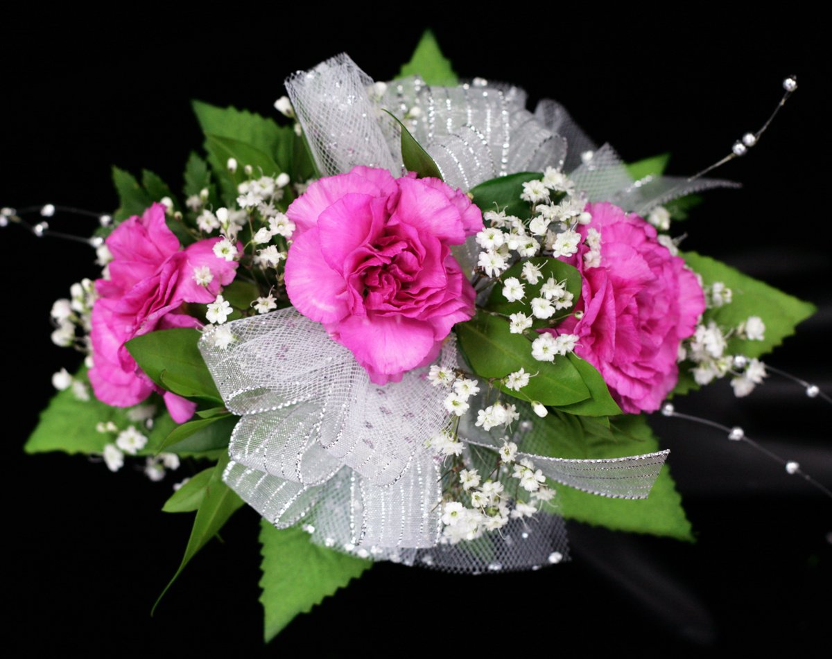 Three Mini Carnation Wrist Corsage Columbus OH Florist Flowerama