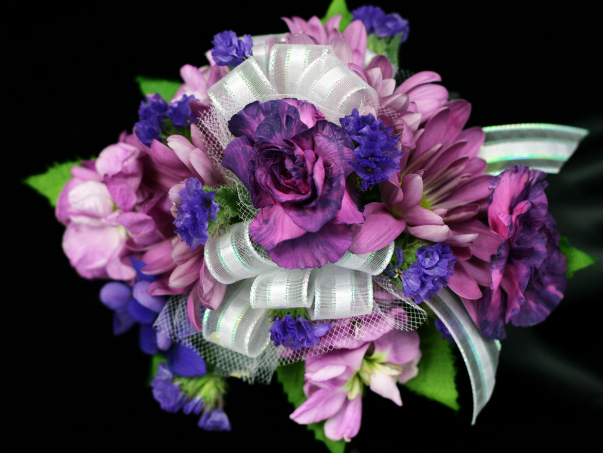 - Purple Spring Mixed Wrist Corsage - Columbus OH Florist - Flowerama ...