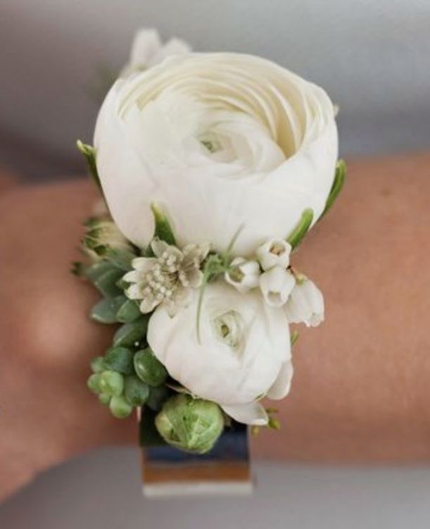 Gold Cuff Corsage, Wrist Corsage, Same-Day Delivery