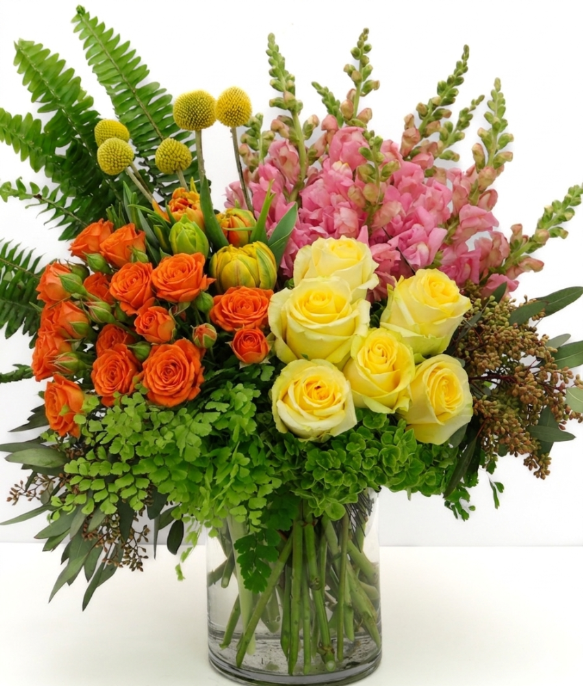 San Fernando Sunsets fall arrangement from Dotties Flowers